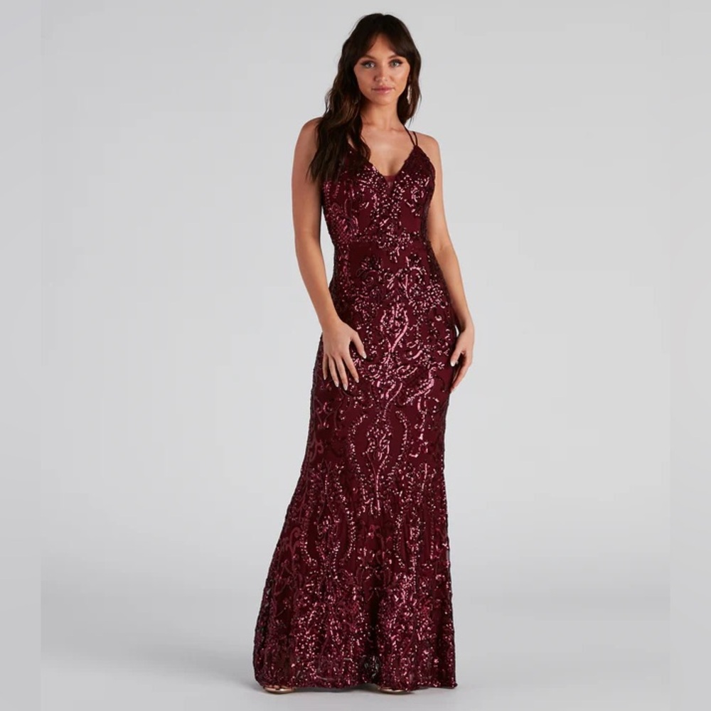 Amaya Sequin Mesh Formal Special Occasion Dress
